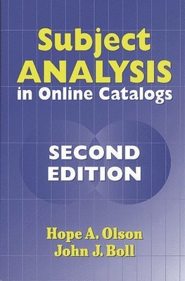 bokomslag Subject Analysis in Online Catalogs, 2nd Edition