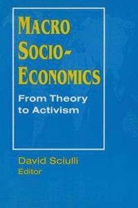 bokomslag Macro Socio-economics: From Theory to Activism
