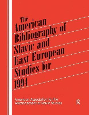 bokomslag American Bibliography of Slavic and East European Studies