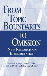 bokomslag From Topic Boundaries to Omission