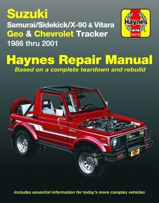 bokomslag Suzuki Samurai (86-95), Sidekick (89-98), X-90 (96-98) & Vitara (99-01), Geo Tracker (86-97) & Chevrolet Tracker (98-01) Haynes Repair Manual (USA)