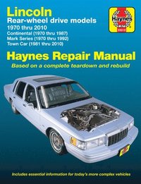 bokomslag Lincoln RWD covering Continental (70-87) Mark Series (70-92) Town Car (81-10) Haynes Repair Manual (USA)