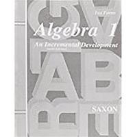 Saxon Algebra 1 Tests Only Third Edition 1