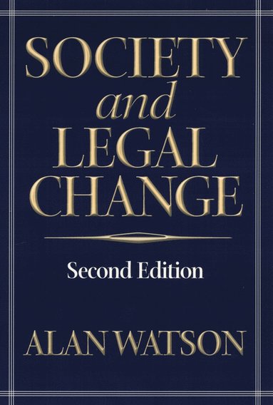 bokomslag Society and Legal Change 2Nd Ed