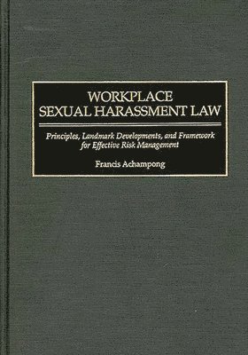 bokomslag Workplace Sexual Harassment Law