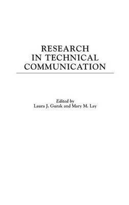 bokomslag Research in Technical Communication