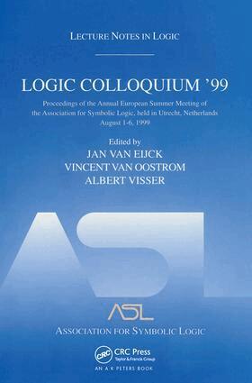 Jan Van Eijck, Vincent Van Oostrom, Albert Visser - Logic Colloquium '99, Häftad