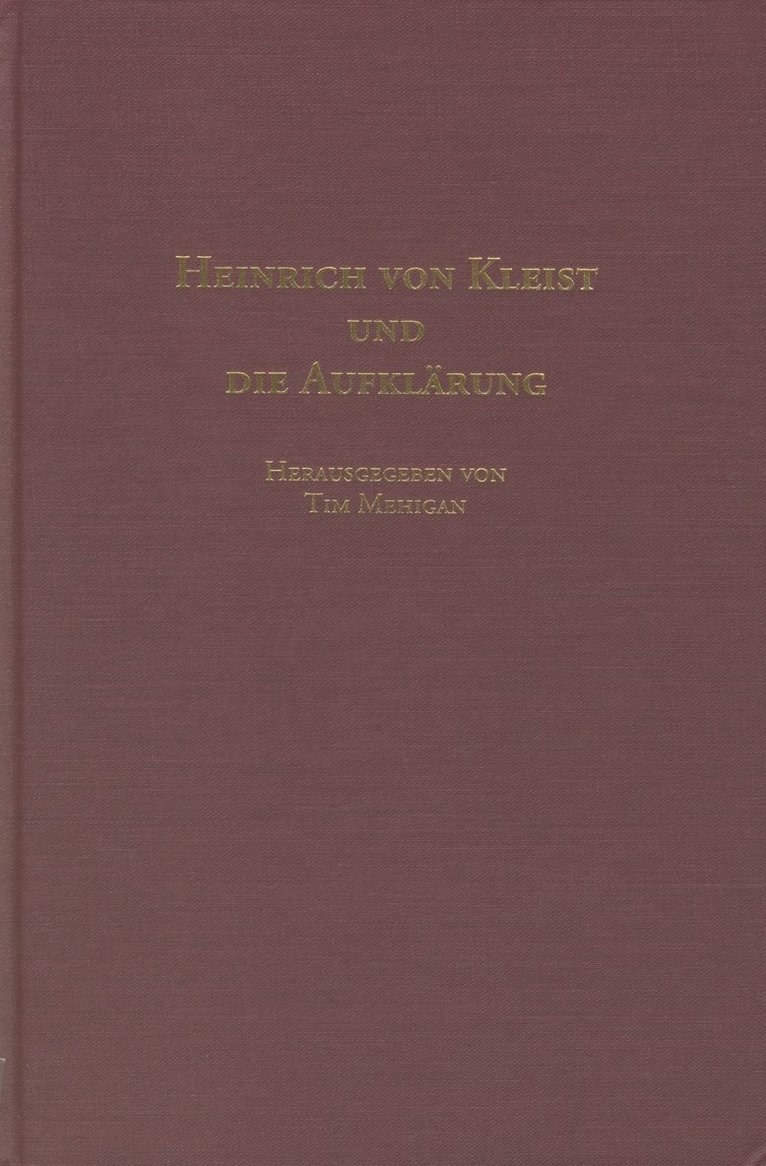 Heinrich von Kleist und die Aufklärung