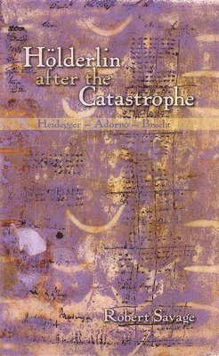 Robert Savage - Hölderlin after the Catastrophe, Inbunden