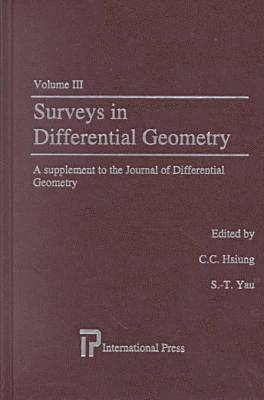 bokomslag Surveys in Differential Geometry Vol III