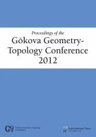 bokomslag Proceedings of the Gkova Geometry-Topology Conference 2012