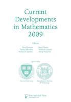 David Jerison, Barry Mazur, Tomasz Mrowka, Wilfried Schmid, Richard P. Stanley, Shing-Tung Yau - Current Developments in Mathematics, 2009, Häftad