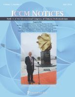 bokomslag Notices of the International Congress of Chinese Mathematicians, Volume 7, Number 1 (July 2019)