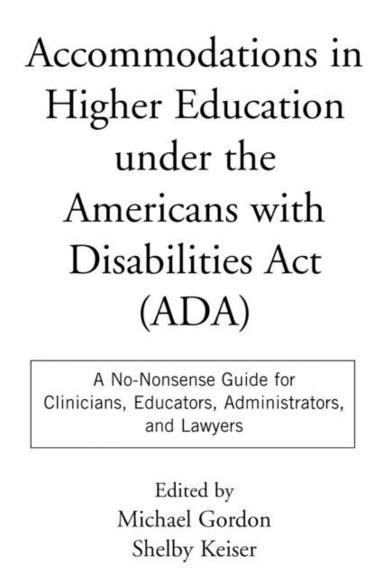 bokomslag Accommodations in Higher Education under the Americans with Disabilities Act