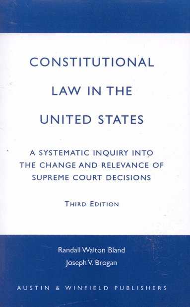 bokomslag Constitutional Law in the United States