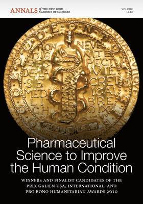 Editorial Staff of Annals of the New York Academy of Sciences - Pharmaceutical Science to Improve the Human Condition, Häftad