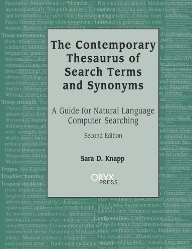 bokomslag Contemporary Thesaurus of Search Terms and Synonyms