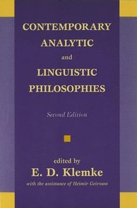 bokomslag Contemporary Analytic and Linguistic Philosophies