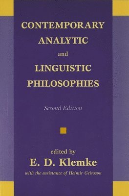 Contemporary Analytic and Linguistic Philosophies 1
