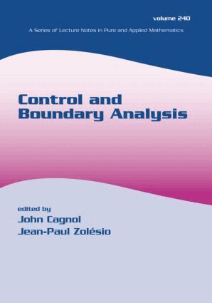 John Cagnol - Control and Boundary Analysis, Häftad