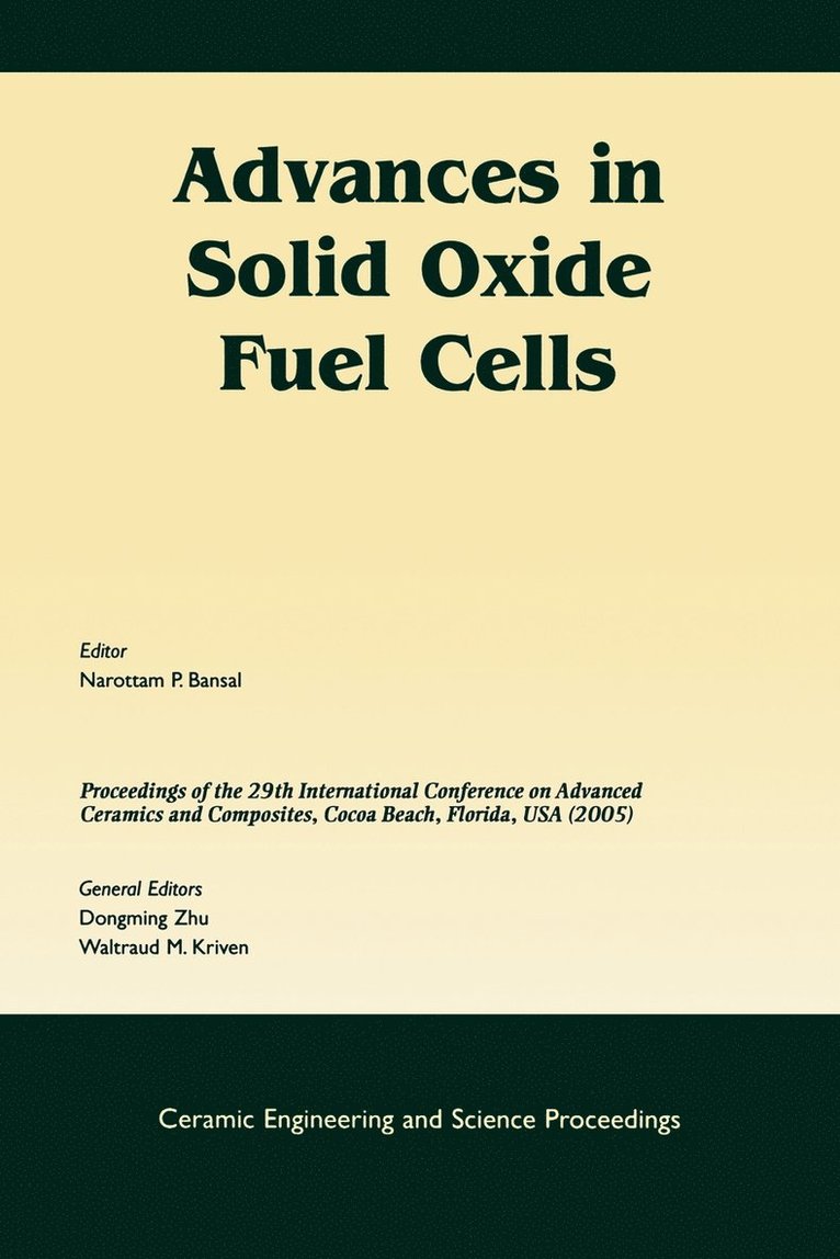 Advances in Solid Oxide Fuel Cells 1