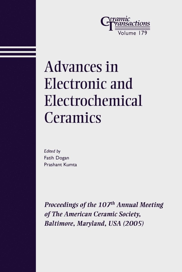 Advances in Electronic and Electrochemical Ceramics 1