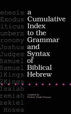 Frederic Clarke Putnam - Cumulative Index to the Grammar and Syntax of Biblical Hebrew, Inbunden