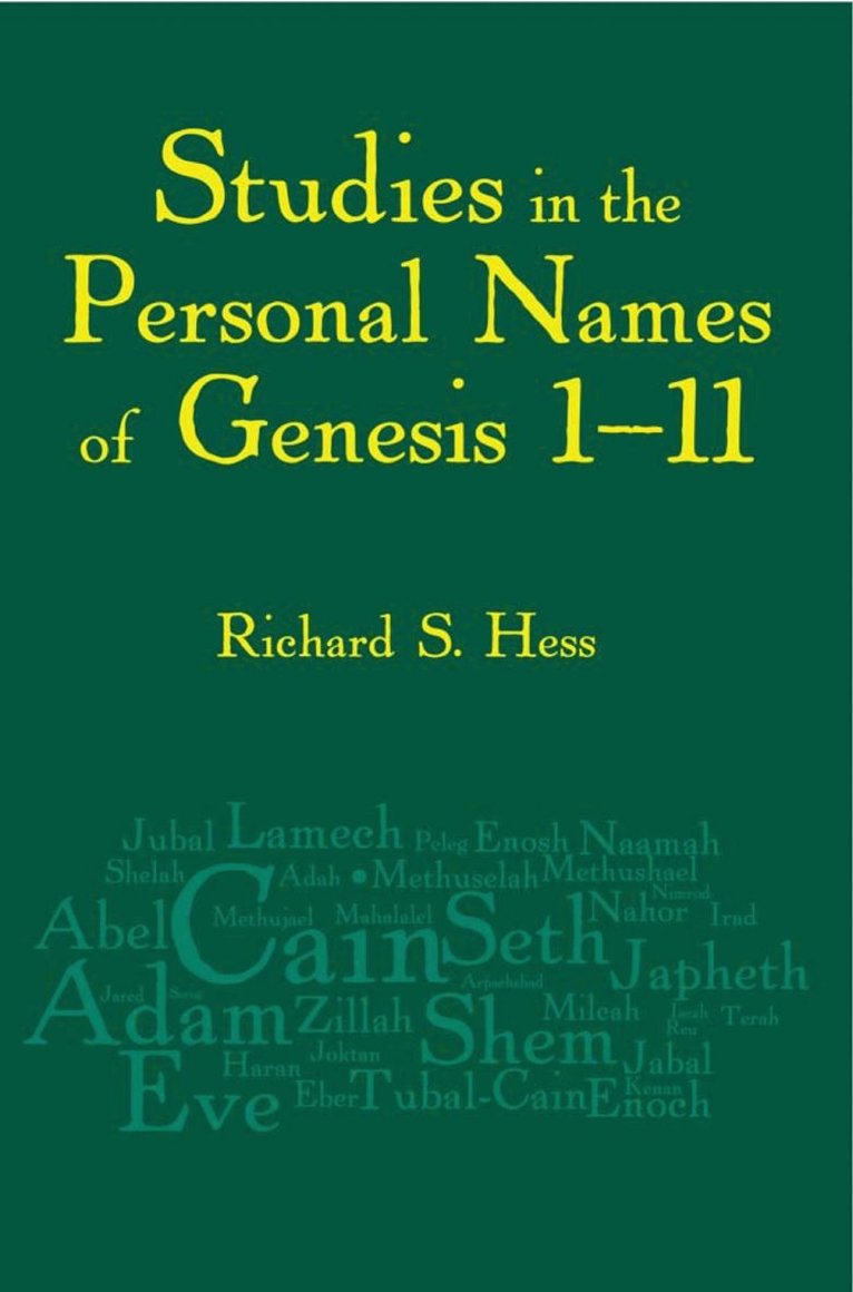 Studies in the Personal Names of Genesis 111 1