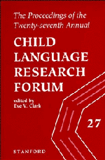 bokomslag The Proceedings of the 27th Annual Child Language Research Forum