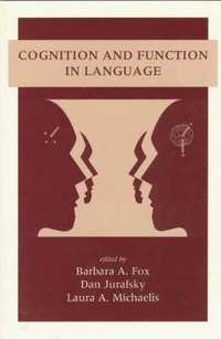 bokomslag Cognition and Function in Language