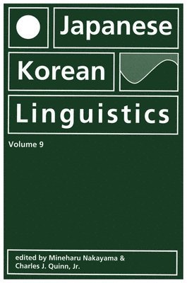 Japanese/Korean Linguistics, Volume 9 1