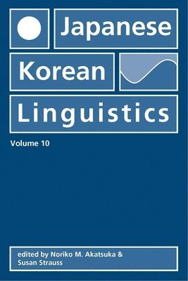 Japanese/Korean Linguistics, Volume 10 1