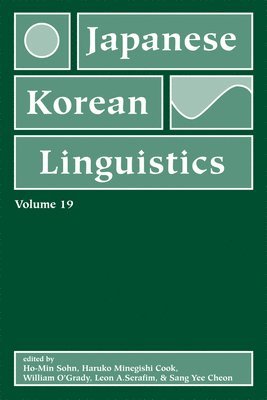 Japanese/Korean Linguistics, Volume 19 1