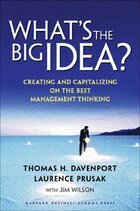 Thomas H. Davenport, Laurence Prusak, H. James Wilson - What's the Big Idea, Inbunden