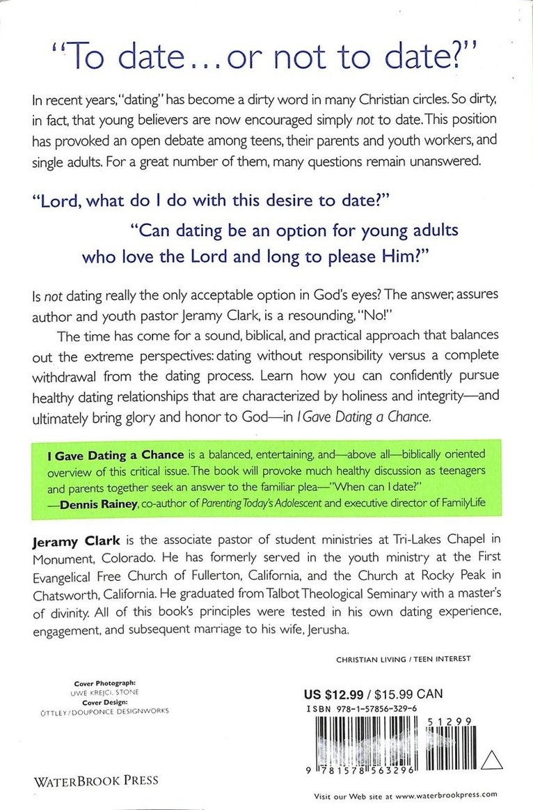 Jeramy Clark - I Gave Dating a Chance, Häftad