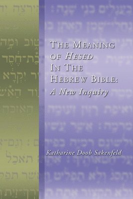 bokomslag The Meaning of Hesed in the Hebrew Bible