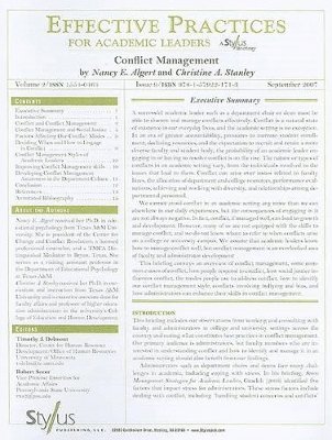 Nancy E. Algert, Christine A. Stanley, Nancy E Algert, Christine A Stanley - Conflict Management: Issue 9, Häftad