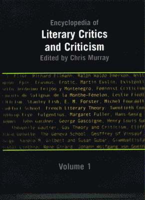 bokomslag Encyclopedia of Literary Critics and Criticism