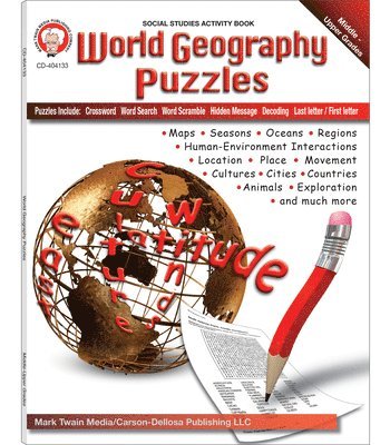 World Geography Puzzles, Grades 6 - 12, Häftad