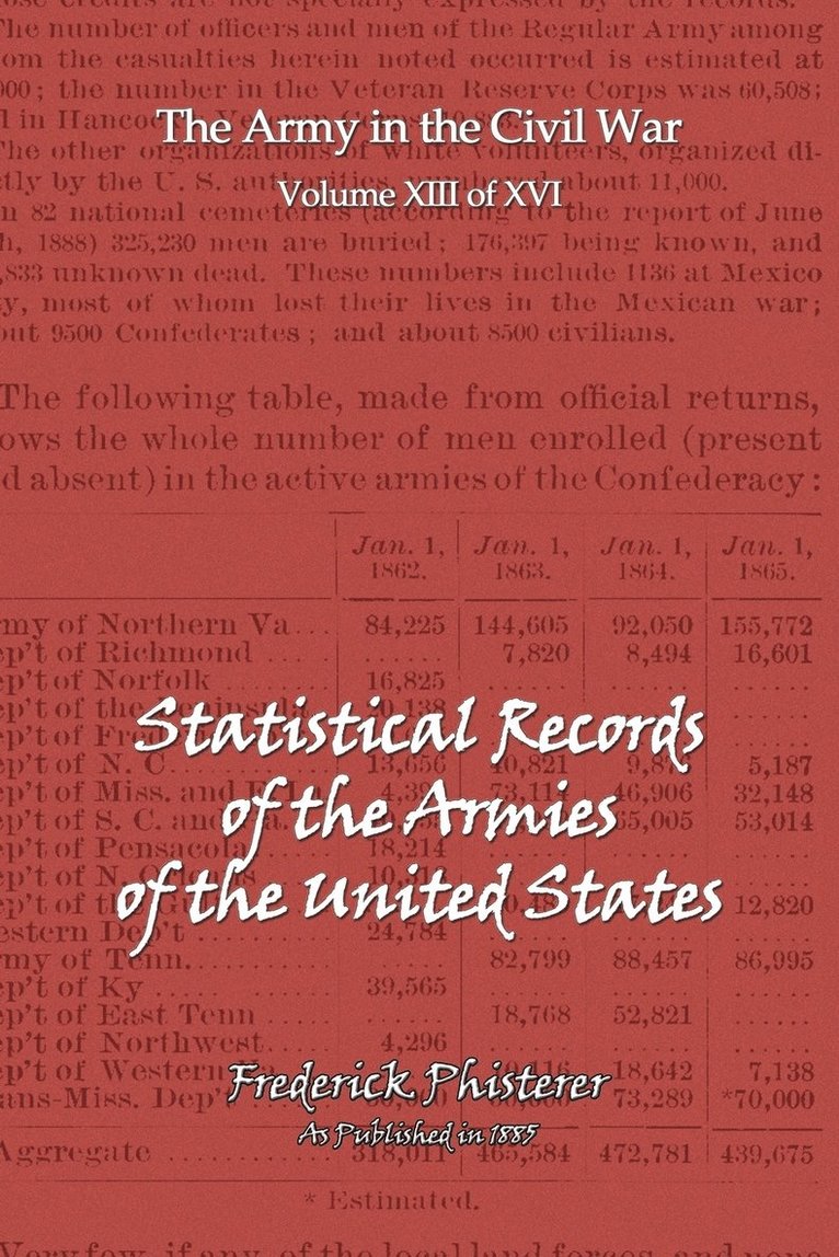 The Statistical Records of the Armies of the United States 1