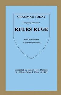 bokomslag Grammar Today - Rules Ruge