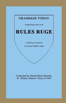 bokomslag Grammar Today - Rules Ruge
