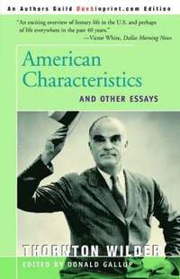 bokomslag American Characteristics and Other Essays