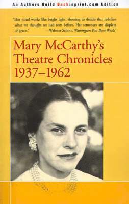 bokomslag Mary McCarthy's Theatre Chronicles