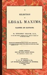 bokomslag A Selection of Legal Maxims