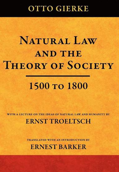 bokomslag Natural Law and the Theory of Society 1500 to 1800