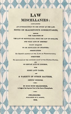 bokomslag Law Miscellanies [1814]