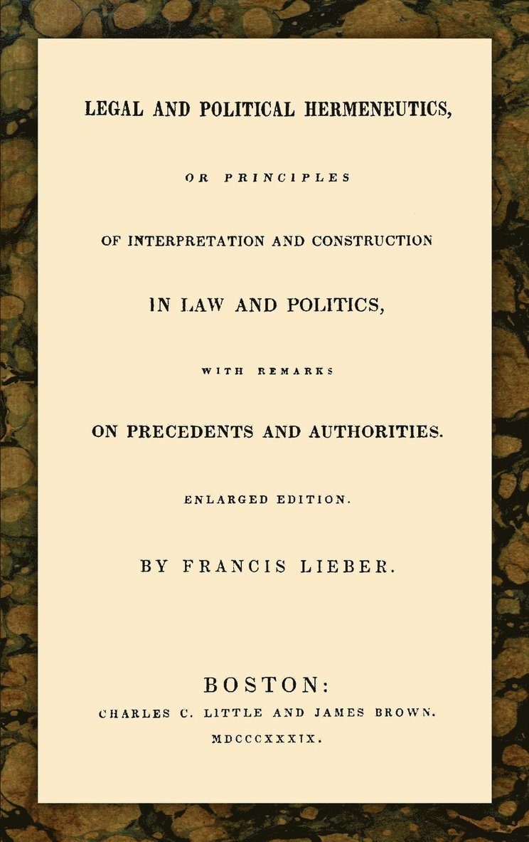 Legal and Political Hermeneutics