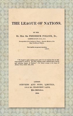 bokomslag League of Nations [1920]