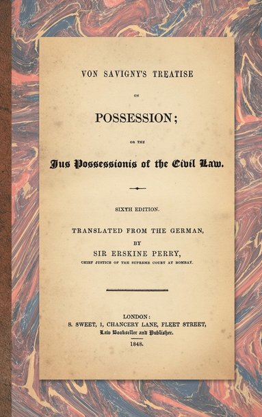 bokomslag Von Savigny's Treatise on Possession